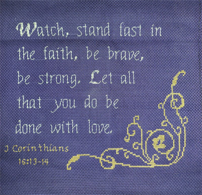 Stand Fast stitched by Jane Lecher